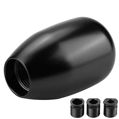 Image of EBTOOLS Shift Knob Car 5 Speed Manual Gear Knob, Durable Metal Shifter Lever Stick with 3 Adapters 8/10/12Mm(Black)