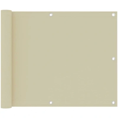 Image of vidaXL Balcony Screen Cream 75x300 cm Oxford Fabric