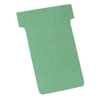 Image of Nobo Board Accessory, T Cards in Blister Pack, Size 2, Pack of 100, Green