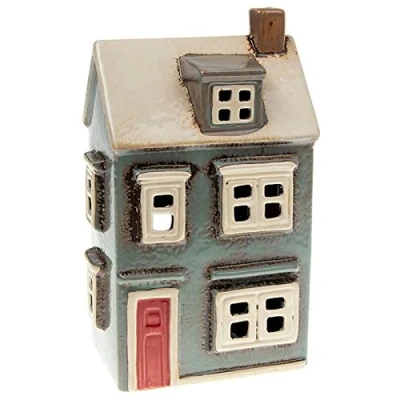 Image of Village Pottery Grey Country House Tealight Holder