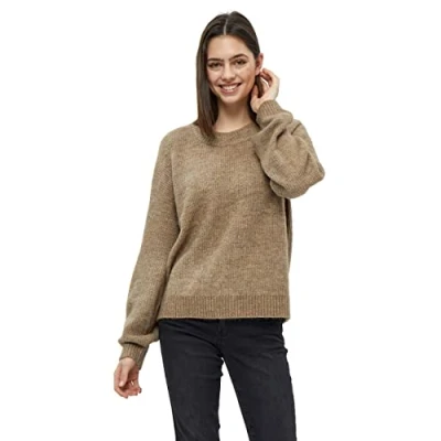 Image of Desires Women&#039;s Elis Rib O Neck 0178M Winter Twig Sand Melange M