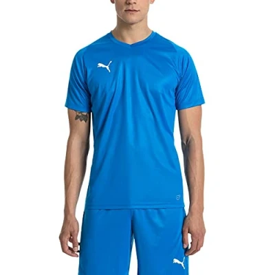 Image of PUMA Men&#039;s LIGA Jersey CORE T Shirt, Electric Blue Lemonadewhite, M