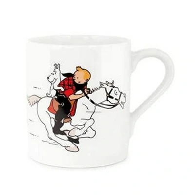 Image of Collectible Mug Tintin Cowboy with Snowy in America color (47990)