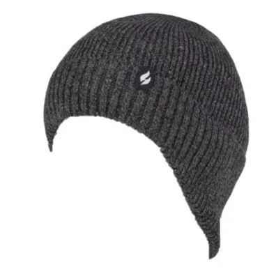 Image of HEAT HOLDERS Mens Thermal Winter Warm Drop Neck Hat Expedition One Size (Charcoal)
