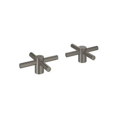 Image of Grohe Atrio Cross Handles Brushed Hard Graphite (18026AL3)