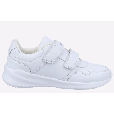 Image of Hush Puppies Marling Easy Junior School Uniform Shoe, White, 2 UK Child