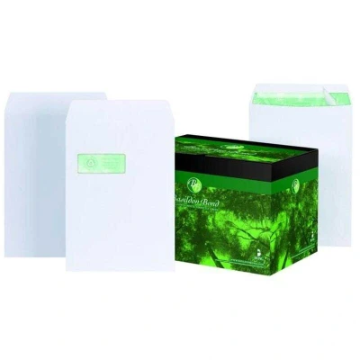 Image of Basildon Bond M80120 Envelopes Pocket Peel and Seal 100gsm White C4 [Pack of 250]