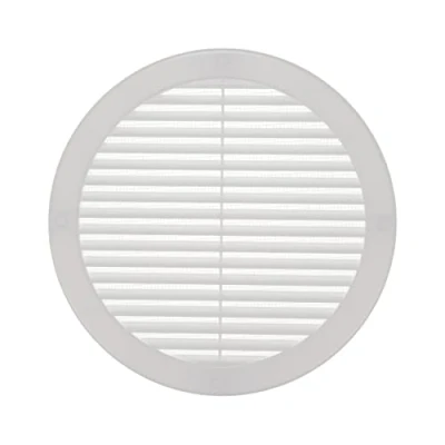 Image of Vent Systems Ø200 mm / 8&#039;&#039; Inch White Soffit Cover with Flange Round Air Louver Grille Built in Insect Screen HVAC Vents for Bathroom, Home Office, Kitchen