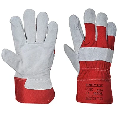 Image of Portwest Premium Chrome Rigger Glove Red Medium