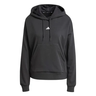Image of adidas Sportswear Essentials Small LOGO Hoodie, Women&#039;s, Size: Large, Black/white