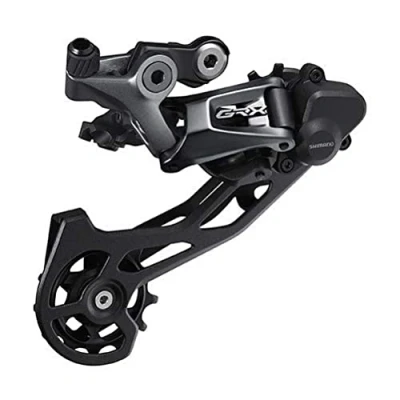 Image of Shimano GRX RD RX810 11 speed rear derailleur, Shadow+, for double, Black