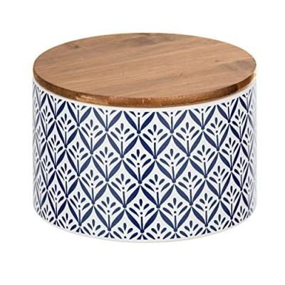 Image of WENKO Lorca Storage Box 0.75 L Fresh with Bamboo Lid and Silicone Ring, Airtight &amp; Aromas Design