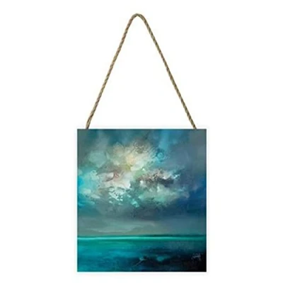 Image of Pyramid International Scott Naismith Artwork (Isle Of Skye Design) 20cm x 3cm Woodblock with Hanging Cord Official Merchandise