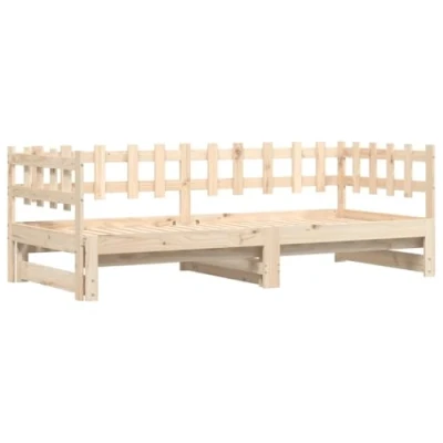 Image of vidaXL Pull out Day Bed without Mattress Solid Wood Pine 2x(90x190) cm