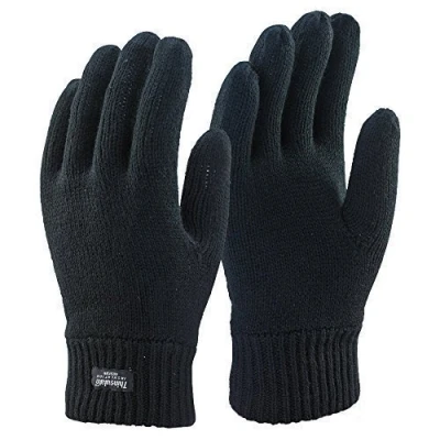 Image of Thinsulate Extreme Thermal lined knitted Gloves black Small Medium (One Size)