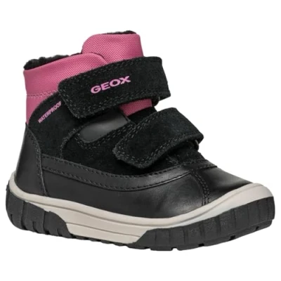 Image of Geox Baby B OMAR Girl WPF C Ankle Boot, Black/Fuchsia, 2 UK Child