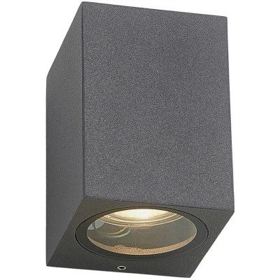 Image of Lucande Lavina wall spotlight, 10 cm, anthracite, GU10, 1 bulb.