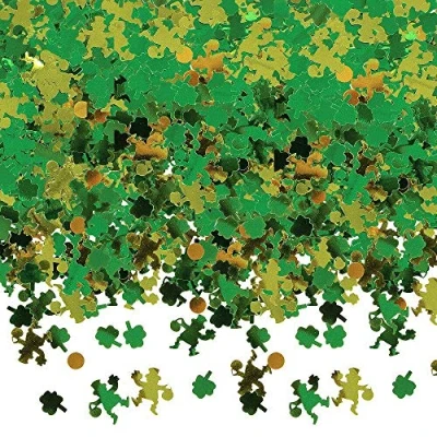 Image of Amscan 379968 Confetti 70G:Shamrock