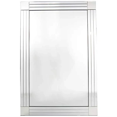 Image of MirrorOutlet Modern Triple Edge Venetian Mirror, Silver, 120 x 80 cm, YC020