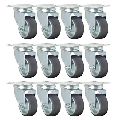 Image of Castor Wheels Heavy Duty Swivel Transport Rollers Polypropylene Castors 12 Pcs Maximum Load 50 KG per Wheel mm