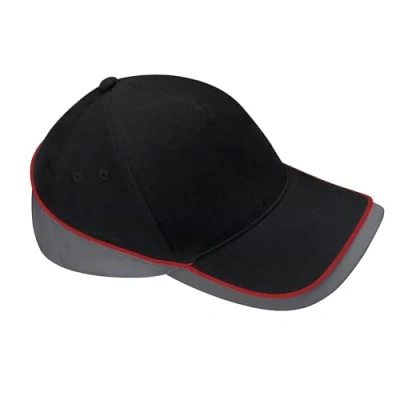 Image of Beechfield B171 Teamwear Competition Cap Black/Graphite Grey/White