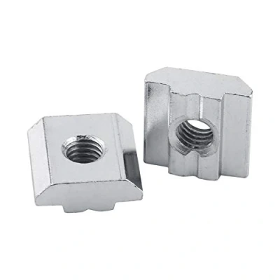 Image of Hilitand 50pcs T Slot Hammer Head Fastener Nut Nickel Coated Carbon Steel Furniture for Aluminum Profile Woodworking