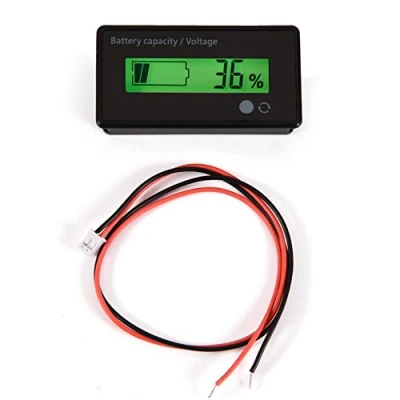 Image of Multifunctional Green Backlit LCD Display Universal Battery Capacity Meter Tester Electric Quantity Detector Reader With Buckle Voltmeter Monitor