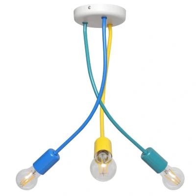 Image of Harvard Multi Arm Semi Flush Ceiling Light Coloured 36cm