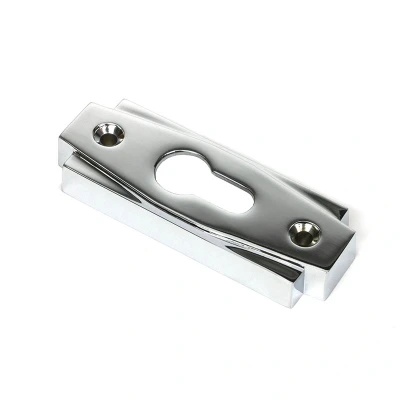 Image of Art Deco Euro Escutcheon (Set) Polished Chrome