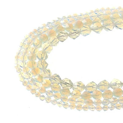 Image of Ruilong AA+ Grade Faceted Beads Natural Stone DIY Precious Gemstone Loose Strand for Jewelry Making (Opal, 8MM)