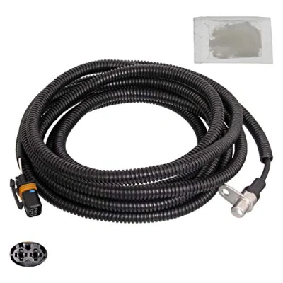 Image of 81271206198 ABS Sensor FEBI BILSTEIN 104542 Rear Axle Right with grease 1150Ohm 3588mm 3648mm