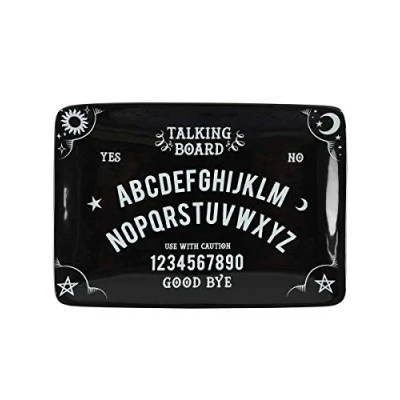 Image of Talking Board Trinket Dish Ornament Black 17x11.5x2cm