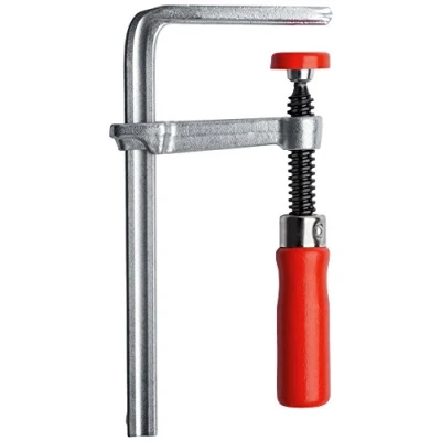 Image of BESSEY GTR16B6 All Steel Table Clamp with 6 5/16 Capacity x 2 Throat Depth &amp; 400 lb Clamping Force, Red/Silver