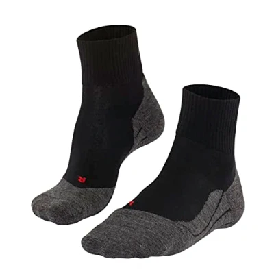 Image of FALKE Men&#039;s TK5 Wander Wool Short M SSO Warm Thin Anti Blister 1 Pair Hiking Socks, Black (Black Mix 3010), 11 12.5