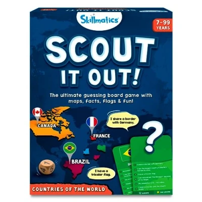 Image of Skillmatics Board Game Scout It Out, Guessing &amp; Trivia for Families, Educational Toys, Card Games Kids, Teens and Adults, Gifts Boys Girls Ages 7, 8, 9 Up