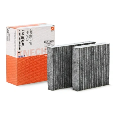 Image of 1609428180, 1609998780, 6447VX, 6447VZ, 647990 Pollen Filter MAHLE ORIGINAL LAK 191/S Activated Carbon 151, 199, 204,0mm 157mm 31,0, 32,0mm
