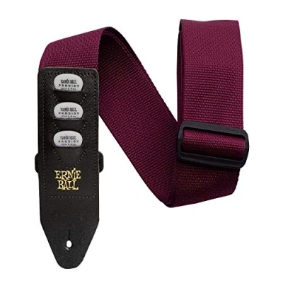 Image of Ernie Ball Burgundy Polypro Pickholder Strap