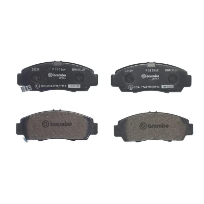Image of BYDEG3501500 Brake pad set BREMBO P 28 034X with acoustic wear warning without accessories HONDA: Accord 8, CIVIC 7 Hatchback, Limousine