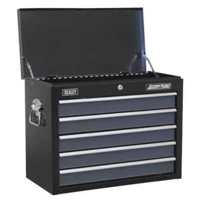 Image of Sealey American Pro Topchest 5 Drawer with Ball Bearing Slides Black/Grey