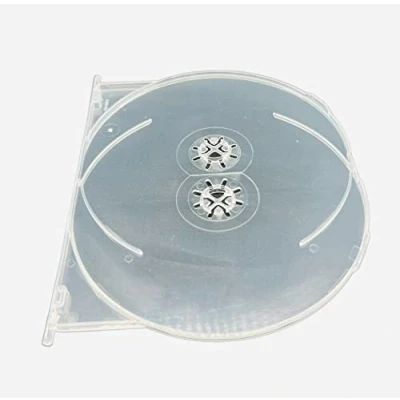 Image of 5 x Amaray 2 Disc Clear Tray To Fit A Standard 14mm DVD Case With Brackets Allow The Hold 3 Discs