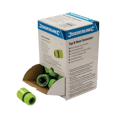 Image of Silverline Hose Connectors 1/2&quot; Display Box 30pce Double Female