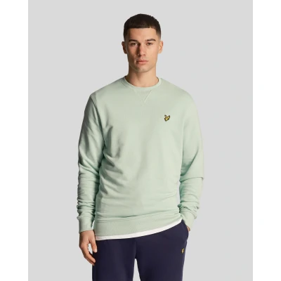 Image of Lyle &amp; Scott Mens Crew Neck Sweatshirt in Green material_cashmere Size X Large
