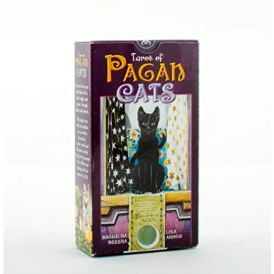 Image of Enchanting Multicolor Tarot of Pagan Cats 12.5cm x 7cm (78 Card Deck) Vibrant &amp; Whimsical Cards Perfect for Bountiful Insights Magical Divination