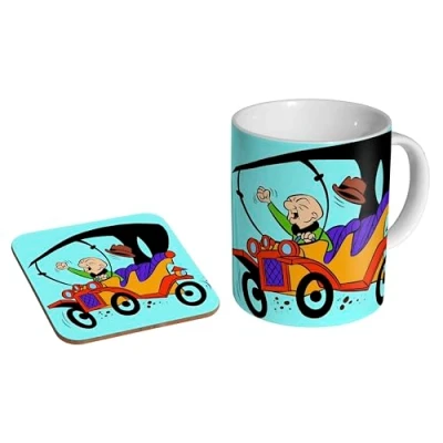 Image of Mr Magoo Classic Car Ceramic Coffee Mug + Coaster Gift Set