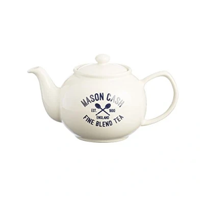 Image of Mason Cash Varsity fine Stoneware 6 Cup Teapot, Cream