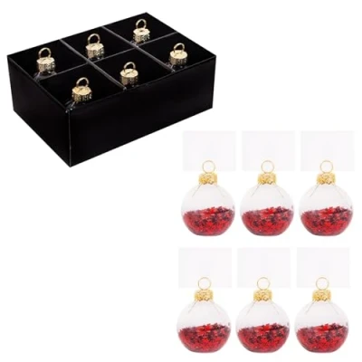 Image of 6 Place Card Holders Christmas Bauble