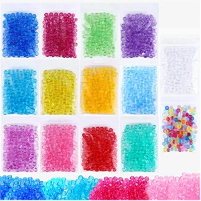Image of Fishbowl Beads Slime Fish Bowl 14 Pack Vase Filler 0.28 inch Plastic Slushy Balls Crunchy Slushee Fishballs Kit for DIY Homemade Arts Crafts Decoration Slushie Clear, Blue, Colored
