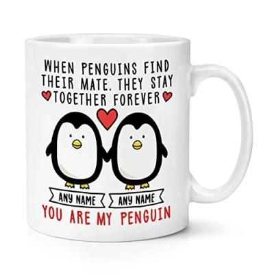 Image of Personalised You are My Penguin Names 10oz Mug Cup