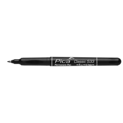 Image of Pica 533 46 Classic Permanent Black Marker Fine Tip Pen Fast Drying