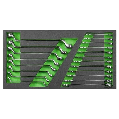 Image of Sealey Siegen 20pc Combination &amp; Deep Offset Spanner Set with Tool Tray S01273